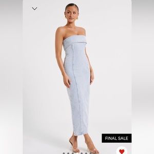 Meshki Katherine Denim Dress size Small Light blue